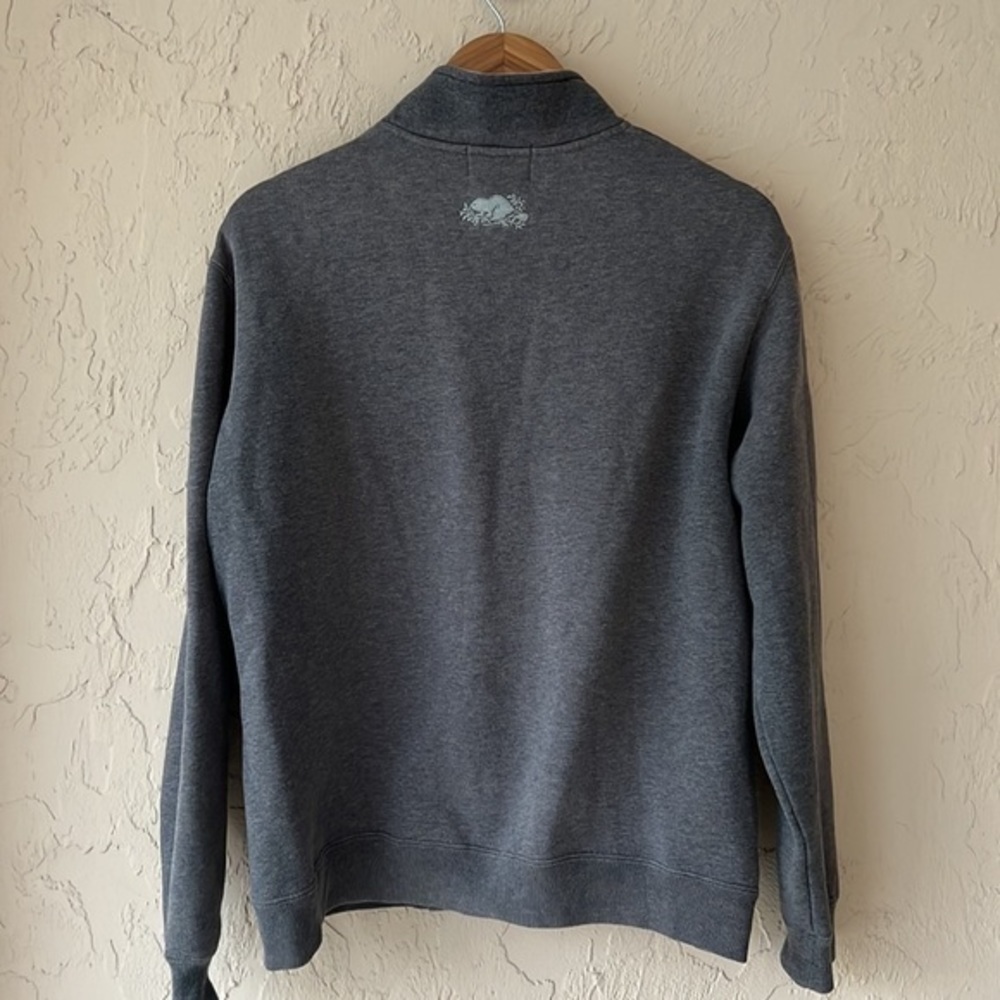 Roots Full Zip Jacket Small Gray With Pockets - image 5